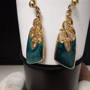 Vintage green earrings.